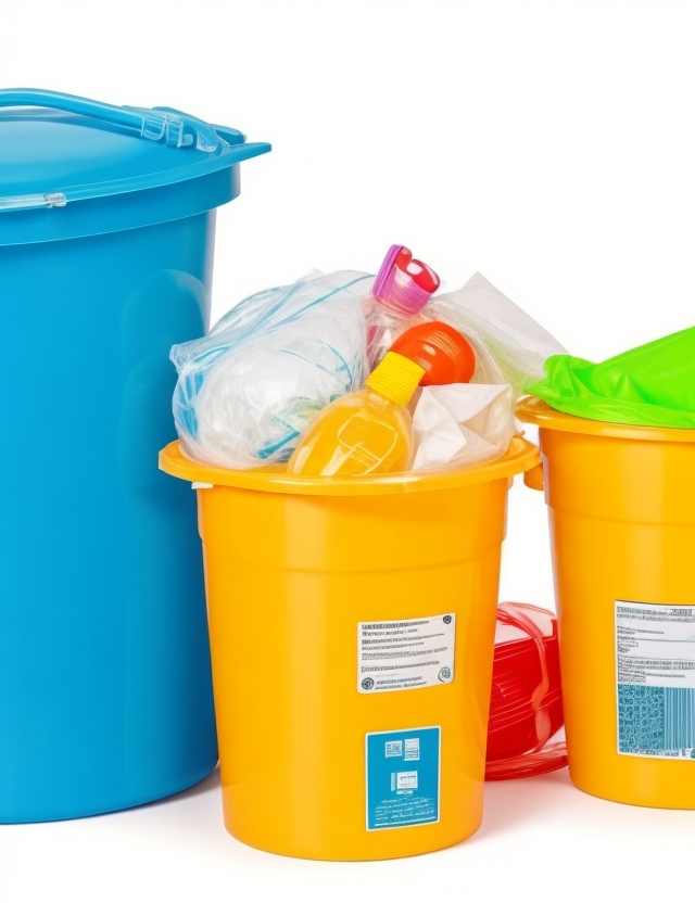 2,5l base & lid round sharps container