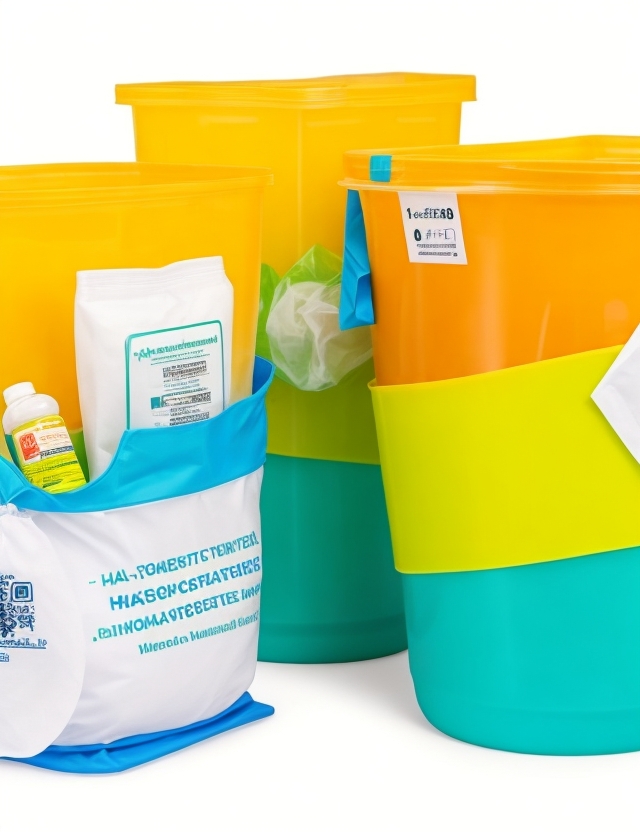 yellow hazardous waste bin