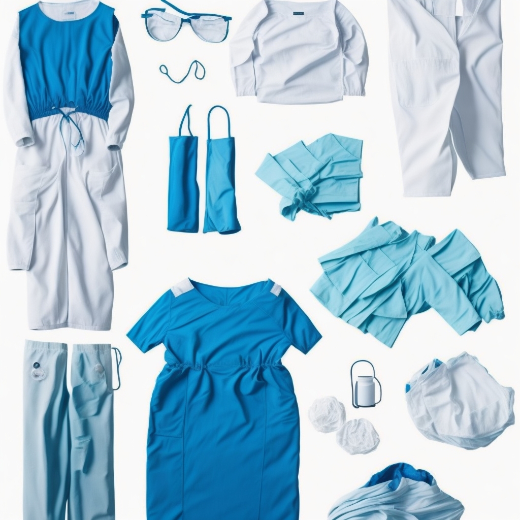 blue Disposable Surgical gowns
