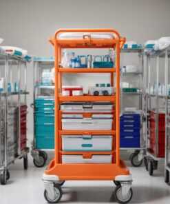 aavara cnd01 mobile medical cart - dual monitor type