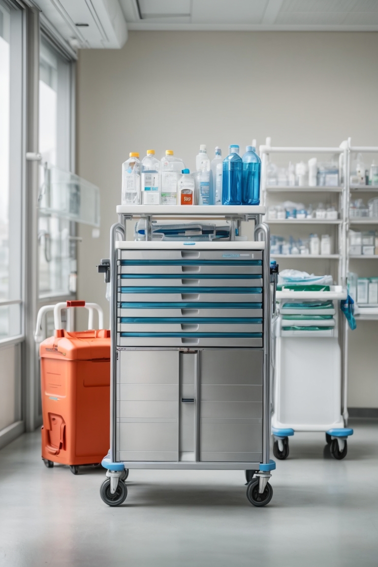 trolley for oxygen cylinder portable