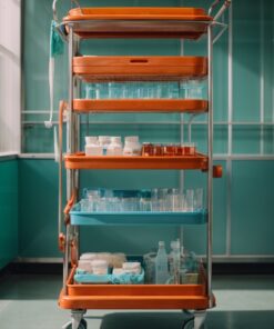 two drawer anesthetic trolley