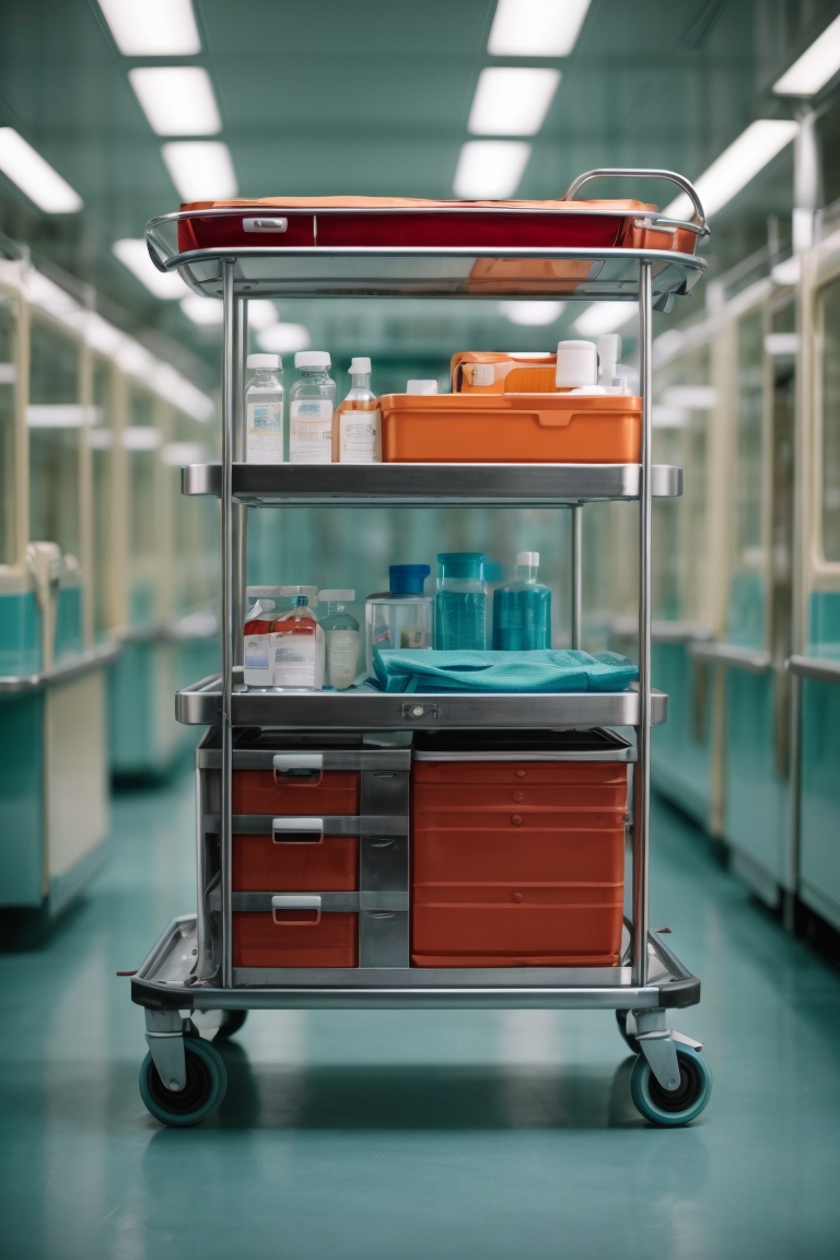ultrasound mobile medical trolley