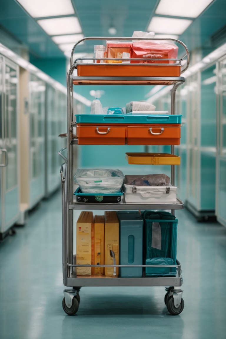 care home medication trolley