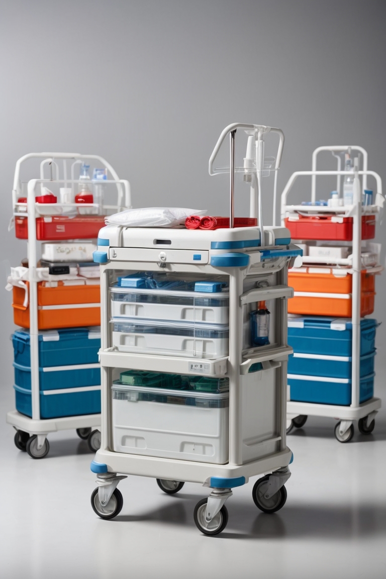 stainless steel hospital trolley