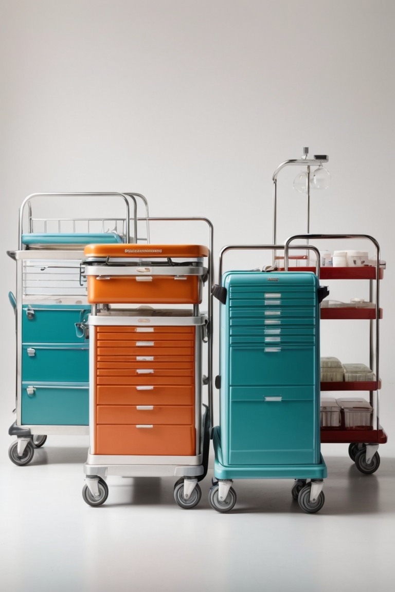 white medical trolley