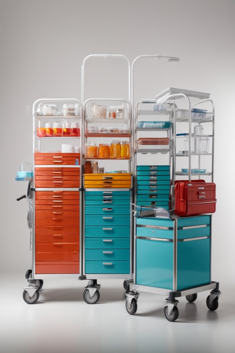 stainless steel medicine trolley