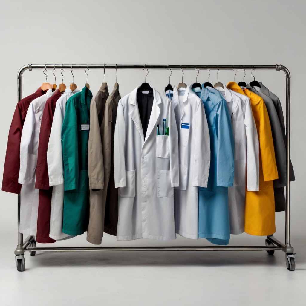 100 polyester lab coat