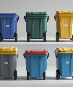 240 liter violet wheelie bin