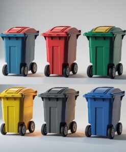 Green 240 liter wheelie bin
