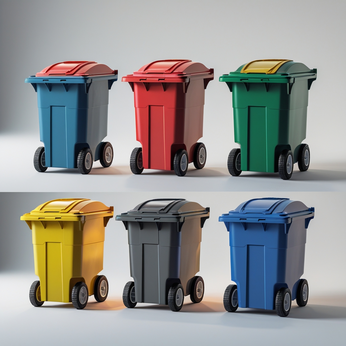 Green 240 liter wheelie bin