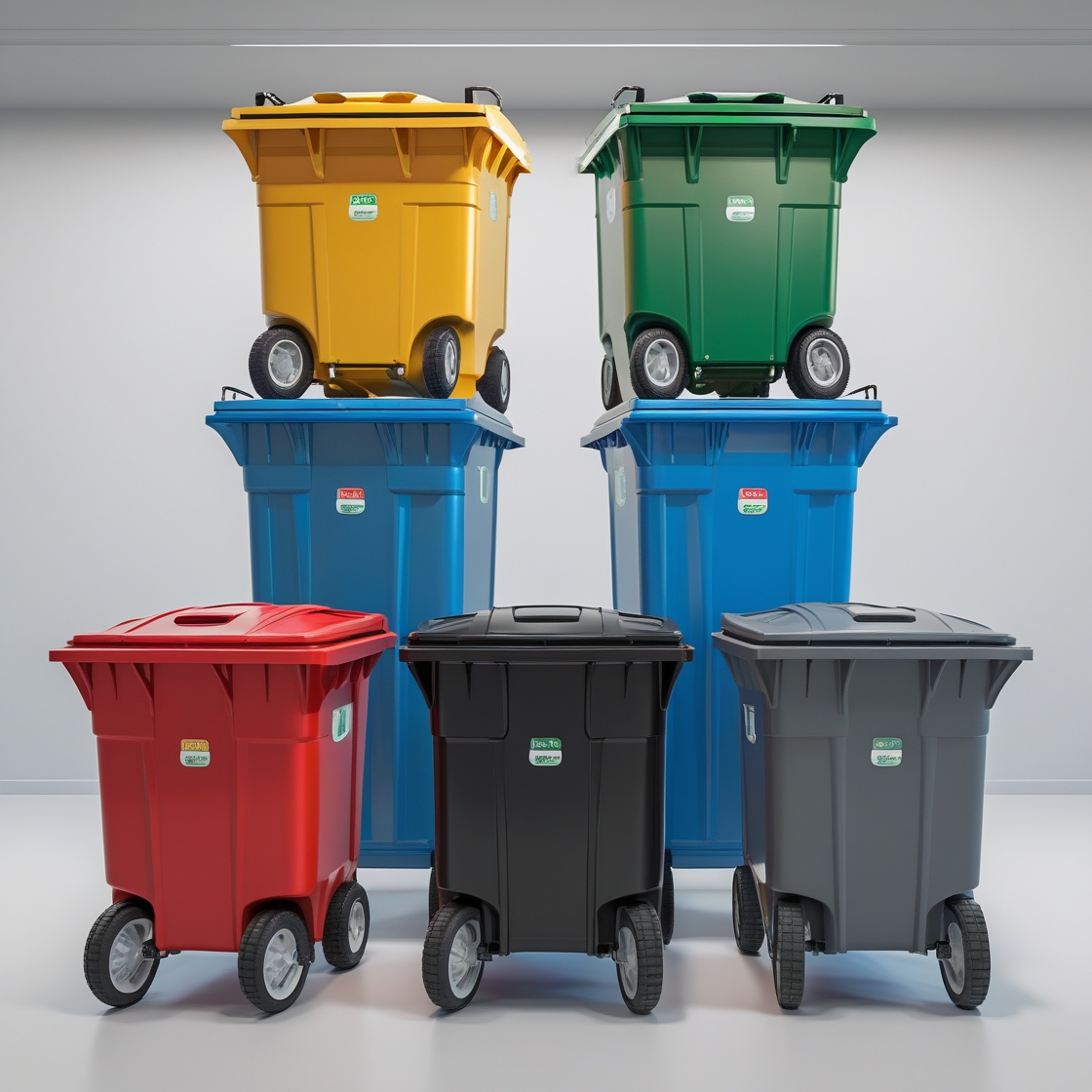 240 liter blue wheelie bin