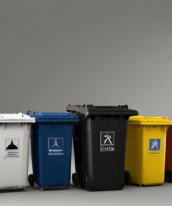 black wheelie bin 240l