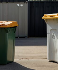 240l green wheelie bin