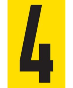 Adhesive Signs - No. 4 - Black-Yellow - 55 x 90mm - SIGNA55-4