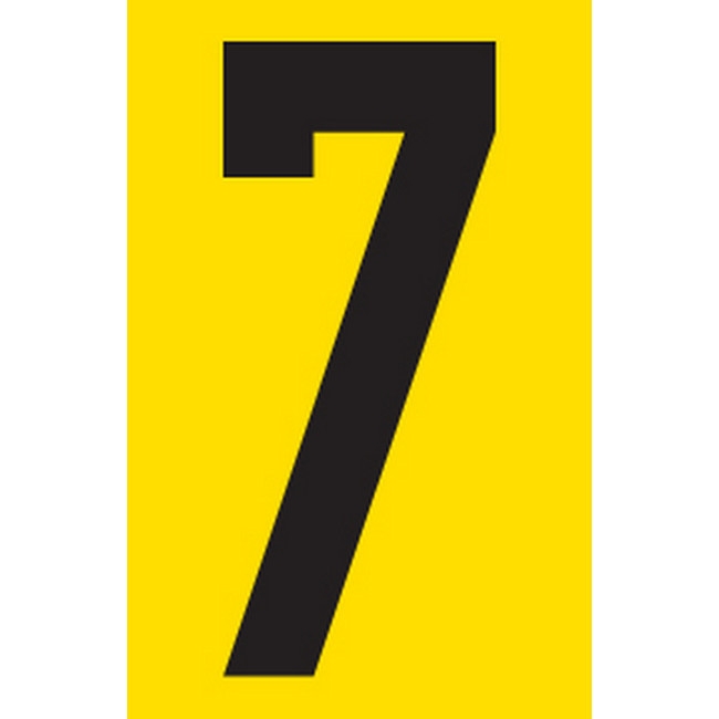 Adhesive Signs - No. 7- Black-Yellow - 55 x 90mm - SIGNA55-7
