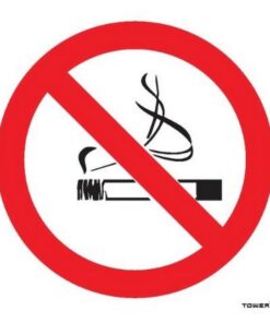 Aluminium Sign - Mini Decal Signage - No Smoking - 115 x 115mm - DECAL-NS