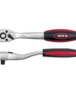 Socket Ratchet Handle - Quick Release - Offset - Chrome Vanadium - 3/8" Connector - 205mm Length - YT-0320