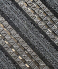 Entrance Mat - Premier Star Gripper Plus Floor Tile with Woven Inserts Open - 45 x 30 x 1.4 cm - Charcoal - PSG010002