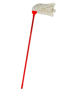 Mop - Complete - W4 Head with with Plastic Socket - Metal Handle - Red - 365g - Pack of 5 - F8761