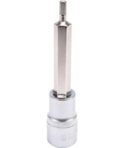 Spline Bit Socket - Chrome Vanadium - 1/2" Connector - Long - M5 x 100mm - YT-04350