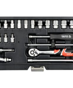 Socket Set - AS-Drive 6 Point - Chrome Vanadium - 1/4" Connector - 20 Piece - YT-14491