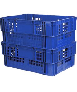 Nesting Meat Agri Crate - Plastic Box - Semi-vented Base and Vented Sides - 60 x 40 x 24 cm - Virgin Material - HACCP - PI-720B-virgin