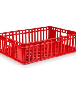 Freezer Stacking Crate - Plastic Box - Vented Base and Sides - 63.5 x 45.5 x 17 cm - Virgin Material - HACCP - PI-735-virgin