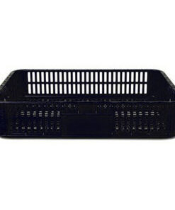 Slim Crate - Open Top - Live Bird - Vented - Plastic Crate - 74 x 53 x 15.5 cm - Recycled Material - Black - PI-LB10_slim-black
