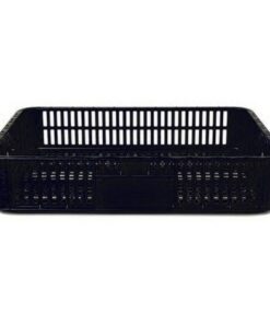 Slim Crate - Open Top - Live Bird - Vented - Plastic Crate - 74 x 53 x 15.5 cm - Recycled Material - Black - PI-LB10_slim-black