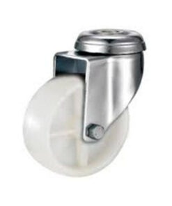 Castor Wheels - Nylon - Bolt Hole - Swivel - White - 50mm - TOOC466