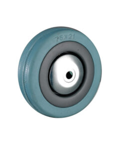 Castor Wheels - Blue Rubber - Loose Wheel - 75mm - TOOC440
