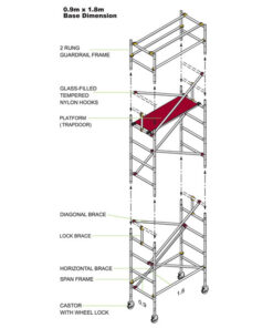 Narrow Span Tower - 1850 x 900 x 2200mm - NST2200