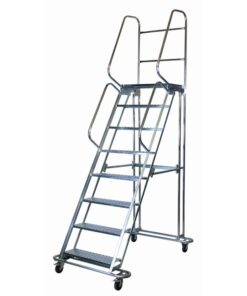 Mobile Safety Step Ladder - Mounty Rollstep - 8 Step - 2.860m High - MLH08