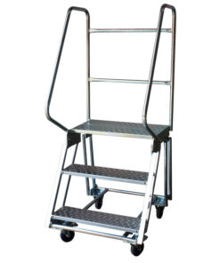 Mobile Safety Step Ladder - Mounty Rollstep - 3 Step - 1.575m High - MLH03