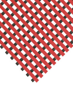 Workplace Mat - DeckStep PVC Anti-Slip Drainage - 1000 x 59 x 1.15cm - Red - DS030610