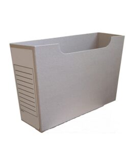 Cardboard Document Containers - Lateral - A4 - Greyline - 22 x 16 x 32 cm - Pack of 25 - BCA402