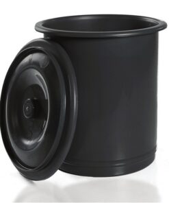 Plastic Bucket and Lid - SABS Approved - 43L - Black - Pack of 30 - IN4100