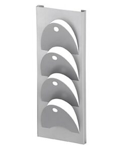 Steel Magazine Holder - Wall Mounted - D-Line - 18 x 20 x 50 cm - Silver - 240SI