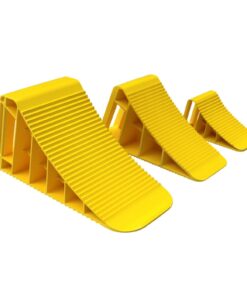 Wheel Chock 5 Ton - Polypropylene - 21 x 11 x 12cm - Pack of 2 - SL.FG.MC.5T.YL