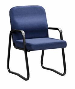 Office Chair - Economy - Arms - Skid Base - 87 x 56 x 64 cm - SE008-blue