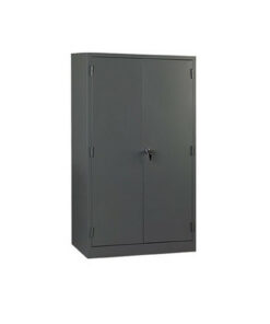 Steel Stationery Cupboard - Metal Storage Cabinet - 4 Shelves - Hammertone Grey - 180 x 90 x 45 cm - SC002-grey