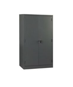 Steel Stationery Cupboard - Metal Storage Cabinet - 4 Shelves - Hammertone Grey - 180 x 90 x 45 cm - SC002-grey