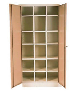 Pigeon Hole Cabinet with Doors - Steel - 18 Compartment - 180 x 90 x 45 cm - PH001-ivorykaroo
