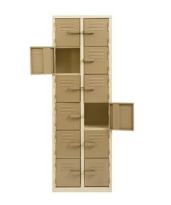 Steel Locker - Metal - 12 Tier - Twelve Door -180 x 60 x 45 cm - LOC012-ivorykaroo