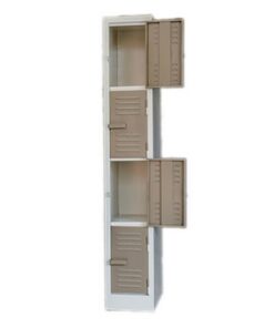 Steel Locker - Metal - 4 Tier - Four Door - 180 x 30 x 45 cm - LOC004-ivorykaroo