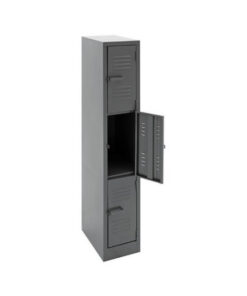 Steel Locker - Metal - 3 Tier - Three Door - 180 x 30 x 45 cm - LOC003-grey