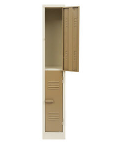 Steel Locker - Metal - 2 Tier - Two Door - 180 x 30 x 45 cm - LOC002-ivorykaroo