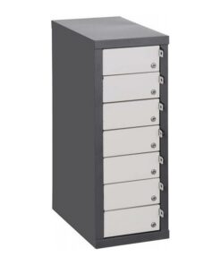Tablet Locker - Steel - 7 Compartments - 81 × 30 × 45 cm - Grey - TABLET7