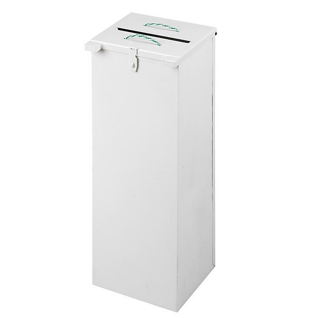 Confidential Bin - Steel - Lockable - Inner - 34 x 34 x 82cm - White - REC012WH